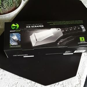 Light up heated ice scraper